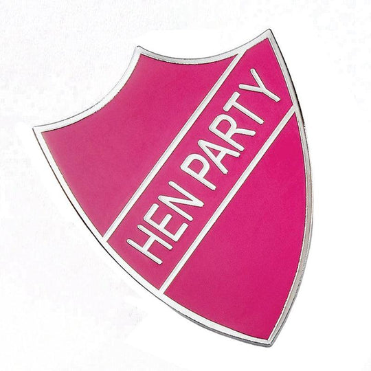 Pink Metal Hen Party School Badge Prefect Shield Girls Pin Badge Fancy Dress