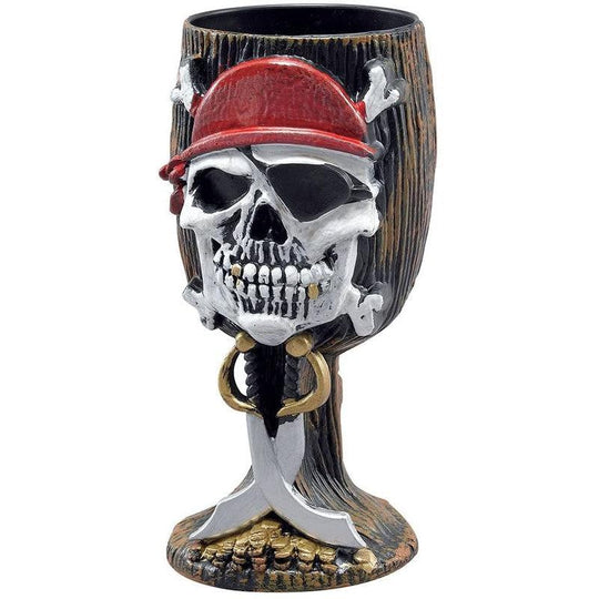 Pirate Skull Goblet Fancy Dress Accessory Halloween Party Prop Decoration