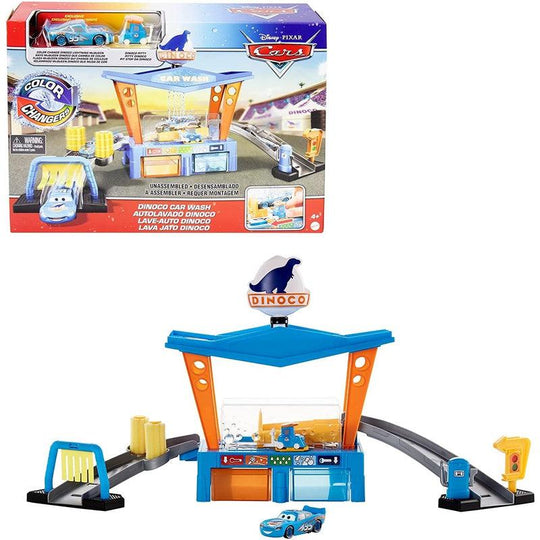 Pixar and Disney Cars Color Change Dinoco Car Wash Playset