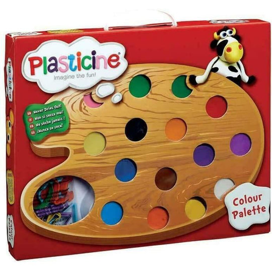 Plasticine Multi Colour Clay Modelling Palette with 15 Colours