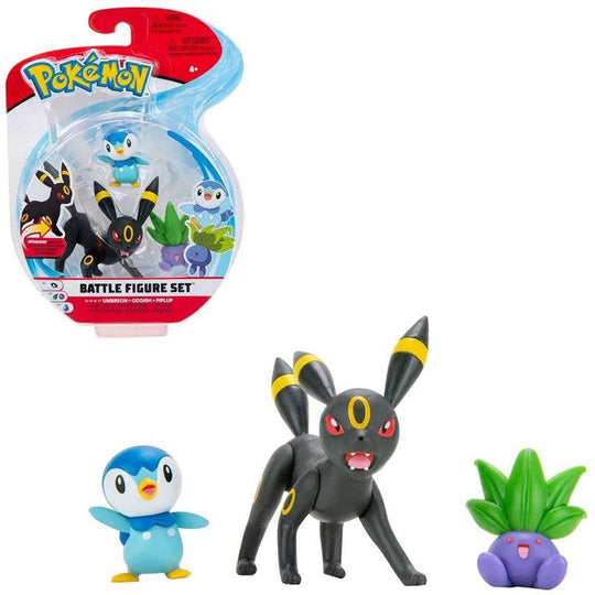 Pokemon Battle 3 Figure Pack - Piplup,Oddish,Umbreon