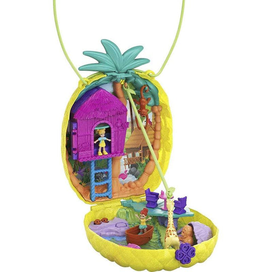 Polly Pocket PineaPolly Tropical Pineapple Wearable Purse Compact Toy