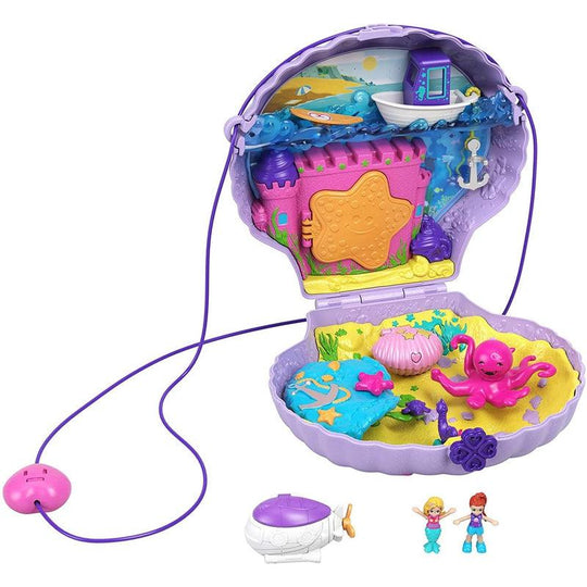 Polly Pocket Tiny Power Seashell Wearable Purse Compact Toy
