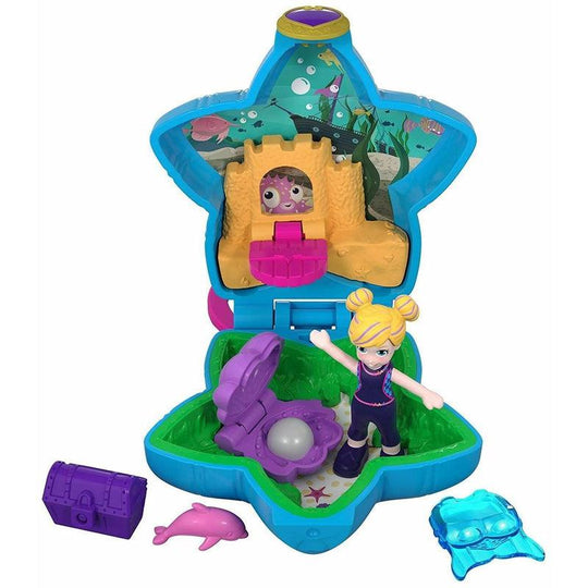 Polly Poket Tiny Places Aqua Awesome! Aquarium Compact Playset