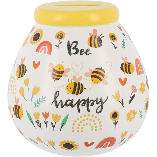 Pot of Dreams Ceramic Money Box Bee Happy Sunflowers