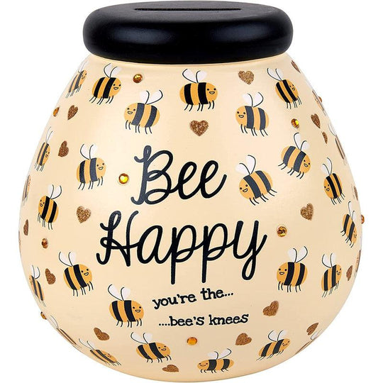 Pot of Dreams Ceramic Money Box Bee Happy