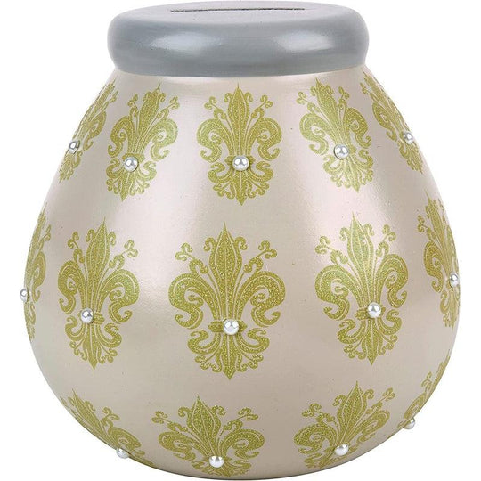 Pot of Dreams Ceramic Money Box Fleur-De-Lys (Alt)
