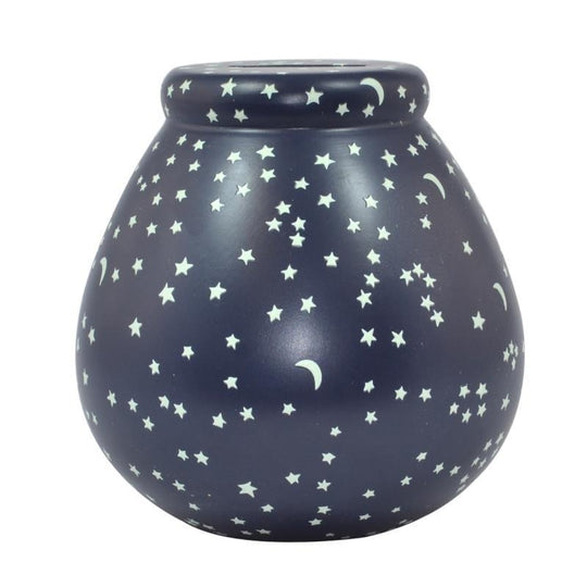 Pot of Dreams Ceramic Money Box Glow in The Dark - Moon & Stars
