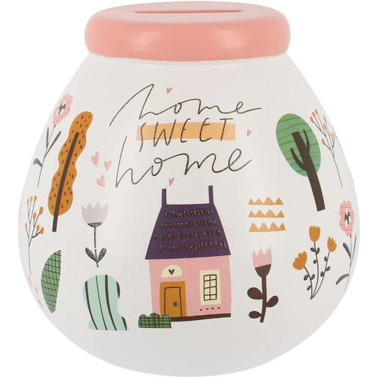 Pot of Dreams Ceramic Money Box Home Sweet Home