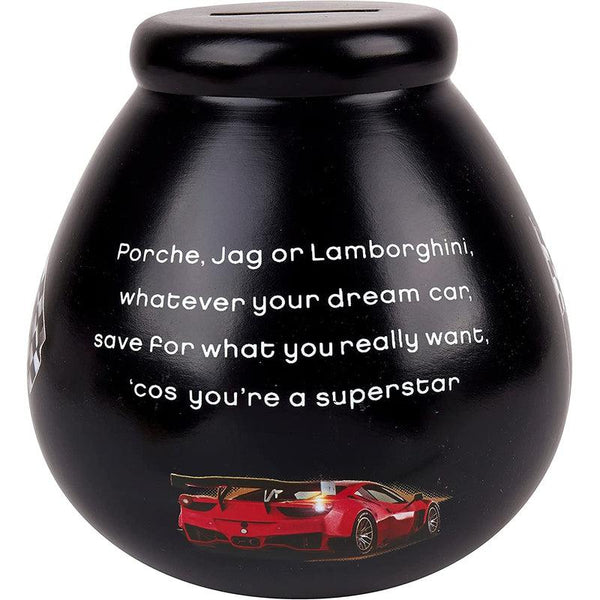 Pot of Dreams Ceramic Money Box Sports Car Fund - The Online Toy Store