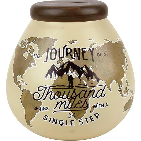 Pot of Dreams Ceramic Money Box The Journey of a Thousand Miles