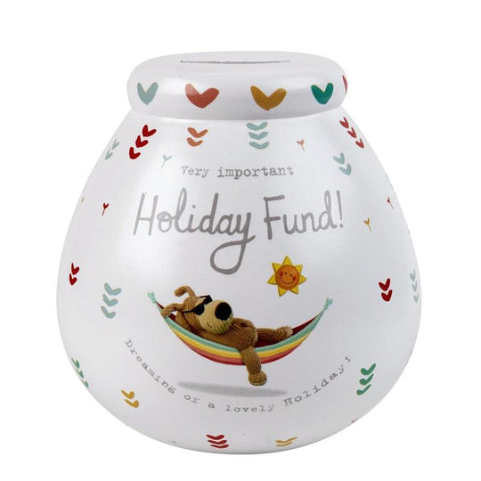 Pot of Dreams Ceramic Money Box Very Important Holiday Fund
