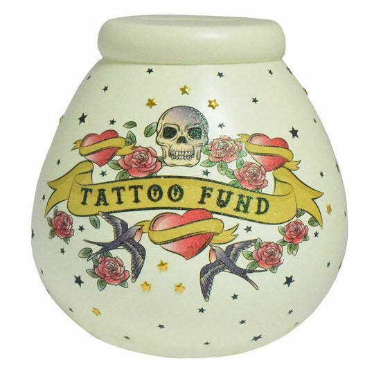 Pot of Dreams Tattoo Fund Ceramic Money Box