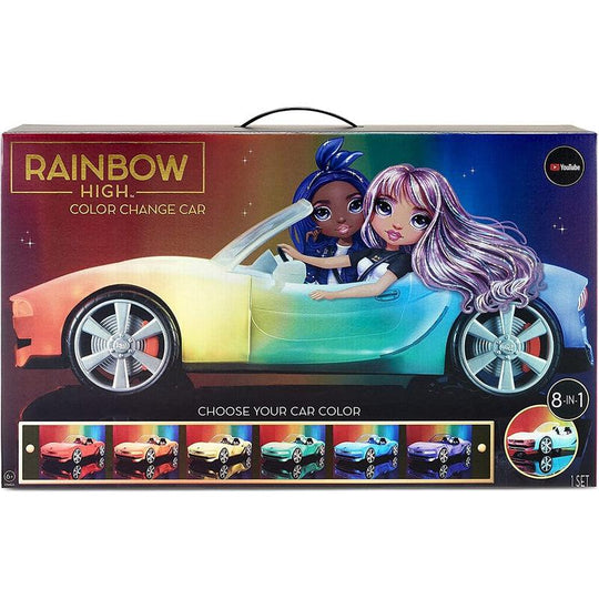 Rainbow High 8 in 1 LED Light Up Colour Change Convertible Car