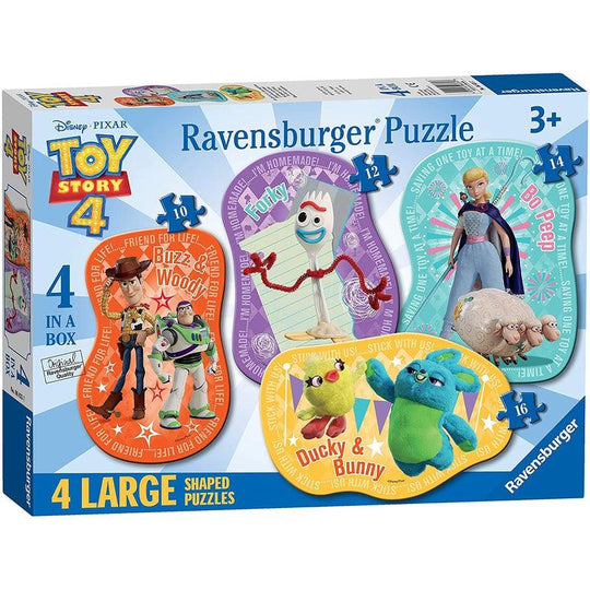 Ravensburger Disney Toy Story 4 - 4 Large Shaped Jigsaw Puzzles (10, 12, 14, 16 Piece) for Kids age 3 years and Up