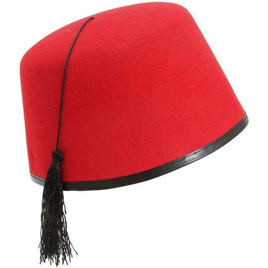 Red Fez Hat Adult Tommy Cooper Turkish Fancy Dress Costume Accessory