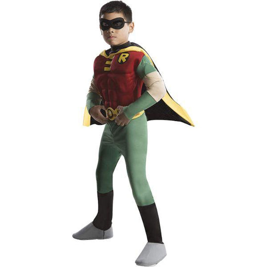 Rubies DC Comics Robin Muscle Chest Boy's Fancy Dress Costume
