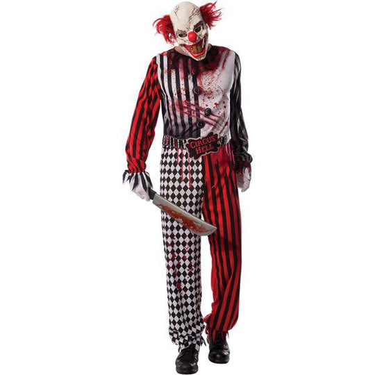 Rubies Evil Horror Clown Men's Halloween Fancy Dress Costume