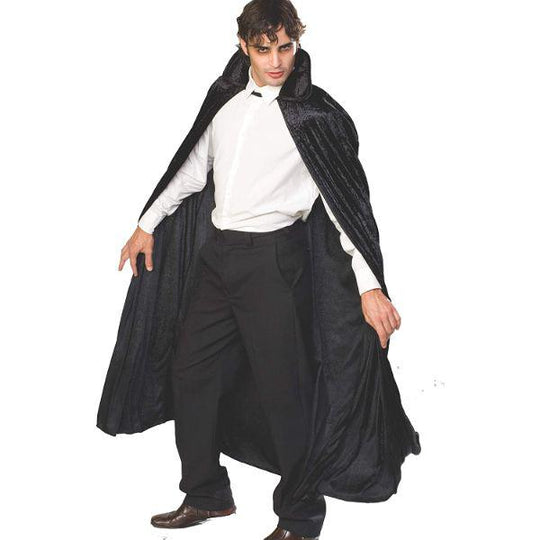 Rubies Long Crushed Velvet Cape Adult Unisex Cloak Fancy Dress Accessory