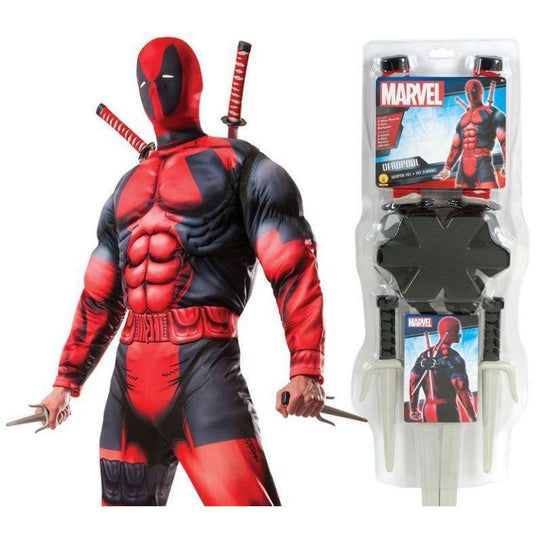 Rubie's Marvel Deadpool Men's Fancy Dress Costume & Weapons Kit