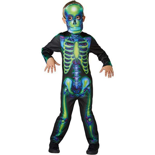 Rubies Neon Glow in the Dark Skeleton Child Unisex Fancy Dress Costume