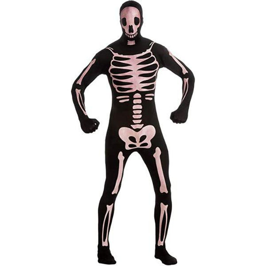 Rubies Skeleton 2nd Skin Jumpsuit Men's Halloween Fancy Dress Costume