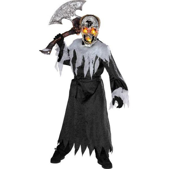 Rubies Skull Light Up Mask with Robe Child Unisex Halloween Fancy Dress Costume