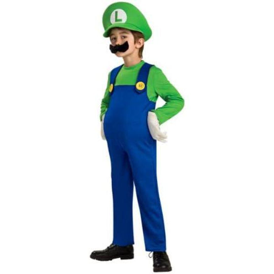 Rubies Super Mario Luigi Boy's Fancy Dress Costume