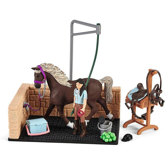 Schleich Horse Club Washing area with Horse Club Emily & Luna