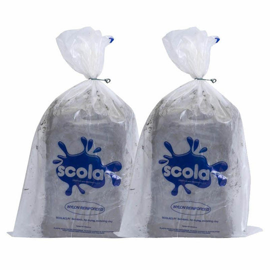 Scola Air Drying Modelling Clay Stone 12.5Kg  x2