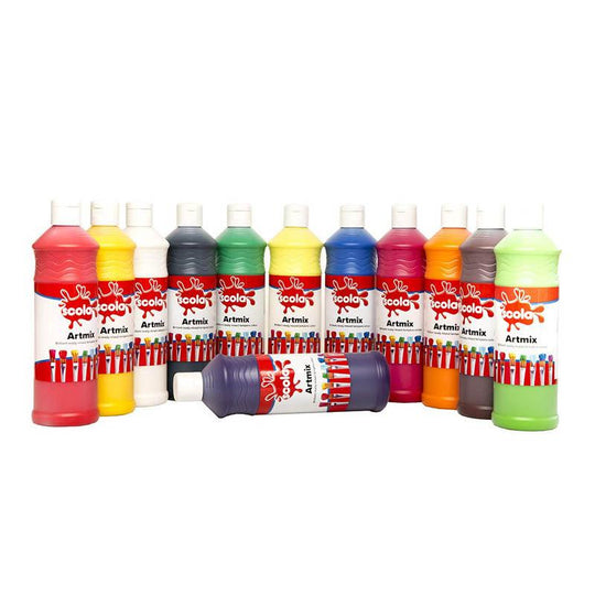 Scola Artmix Paint - 12 Colours x 600ml
