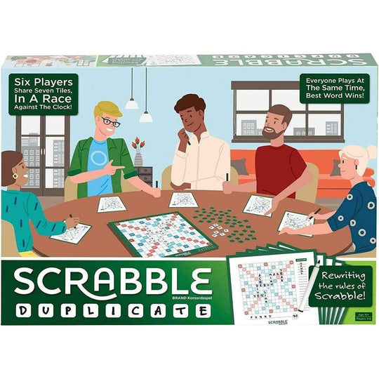 Scrabble Duplicate Board Game - Family Word Game For Up To Six Players