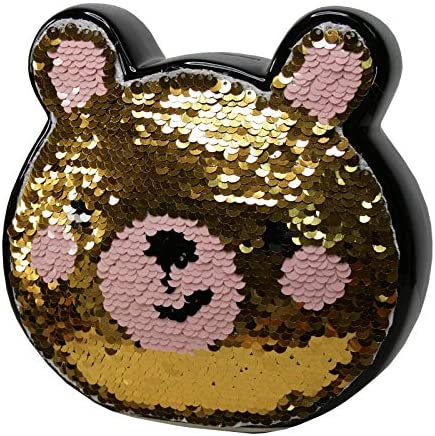 Sequin Bear Ceramic Money Bank