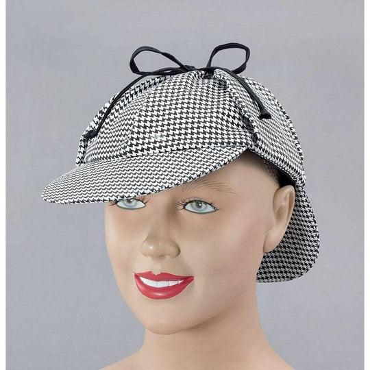 Sherlock Holmes Hat Adult Mens Ladies Deer Stalker Detective Fancy Dress Costume