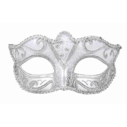 Silver Venice Felina Eye Mask Venetian Masquerade Ball Fancy Dress