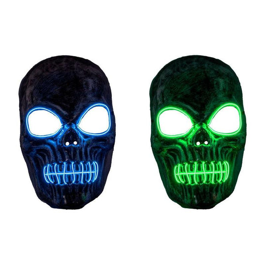 Skeleton Light Up Mask Electroluminescent Halloween Fancy Dress Accessory
