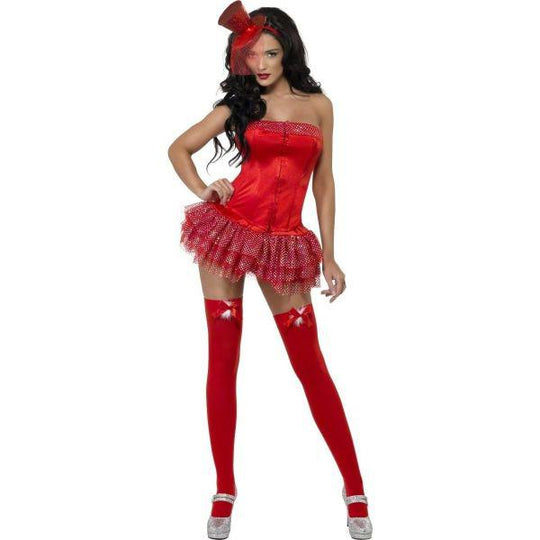 Smiffys Fever Collection Red Christmas Women's Fancy Dress Costume