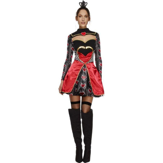 Smiffys Fever Queen Of Hearts Women's Fancy Dress Costume