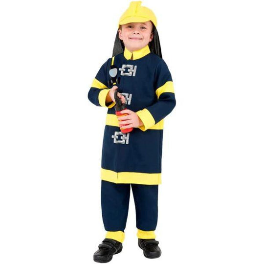 Smiffys Fireman Boy's Fire Fighter Fancy Dress Costume