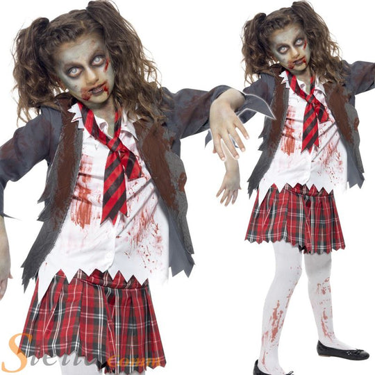 Smiffys Girls Zombie School Girl Costume