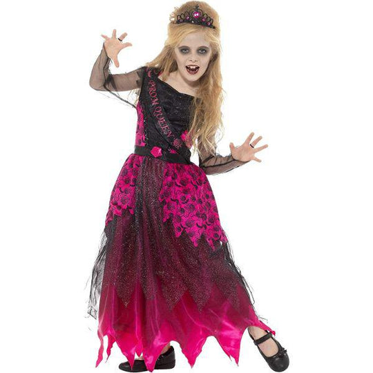 Smiffy's Gothic Prom Queen Girl's Halloween Fancy Dress Costume