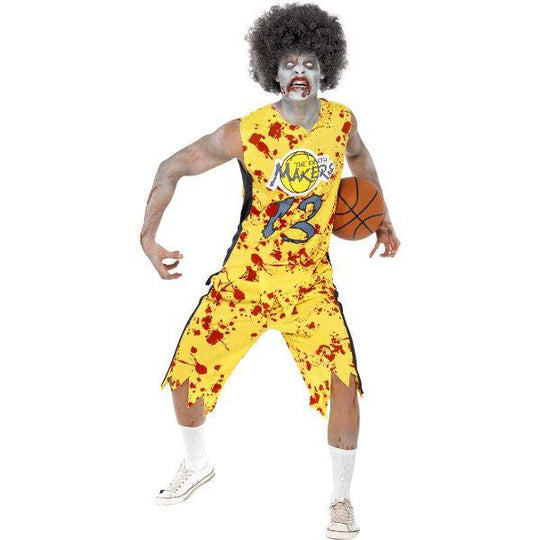 Smiffys Zombie Basketball Player Men's Halloween Fancy Dress Costume