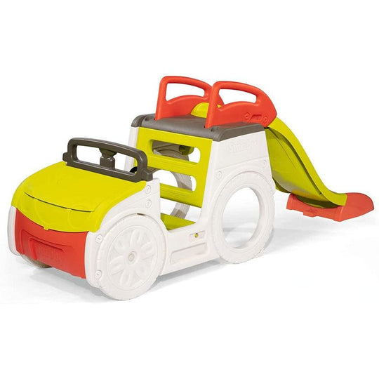 Smoby Adventure Car - 3-in-1 Adventure Car, Removable Sandpit with Lid and a 1.5m Slide