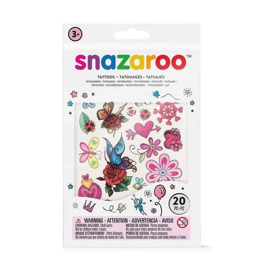 Snazaroo Kids Temporary Tattoos Boys Girls Face Paint Make Up Set Of 20