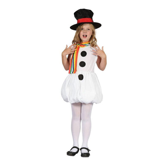 Snow Girl Snowman Costume Girls Christmas Fancy Dress Child Kids Outfit