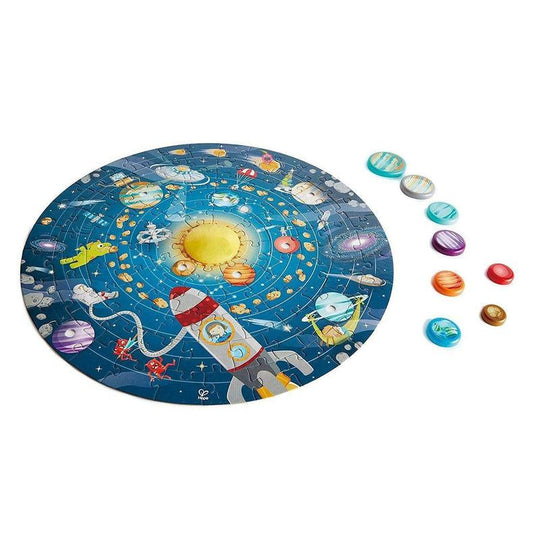 Solar System Jigsaw Puzzle Includes LED Sun, Planet Discs & Double Sided Poster