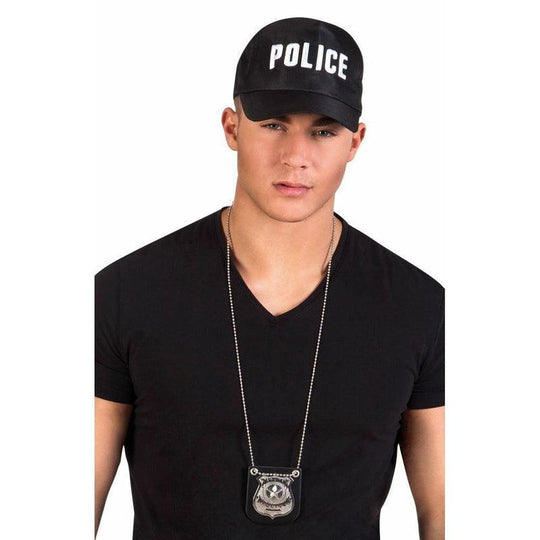 Special Police Necklace Badge FBI Cop Officer Fancy Dress Costume Accessory