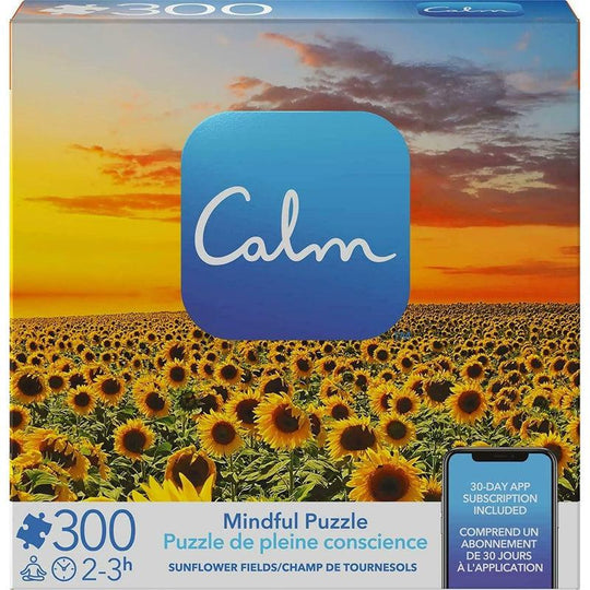 Spinmaster Calm Puzzle 300pc - SUNFLOWER FIELDS