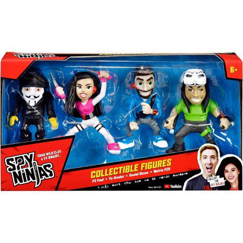 Spy Ninjas 4-Figure Collectible Pack - PZ Funf/Vy Qwaint/Daniel Gizma/Melvin PZ9