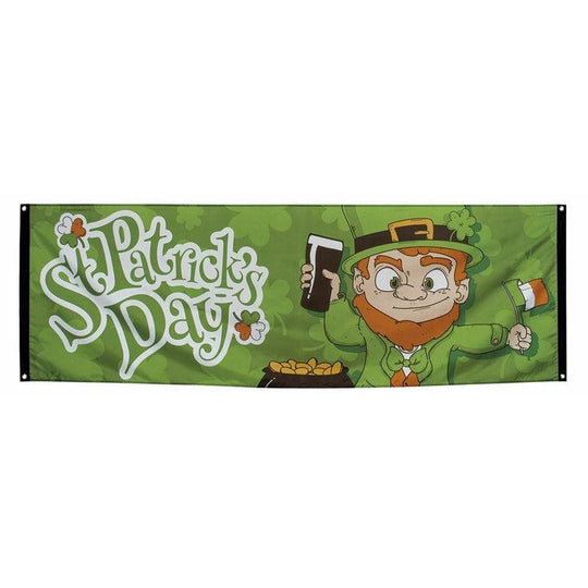 St Patricks Day Banner 74 x 220cm Irish Wall Hanging Flag Decoration